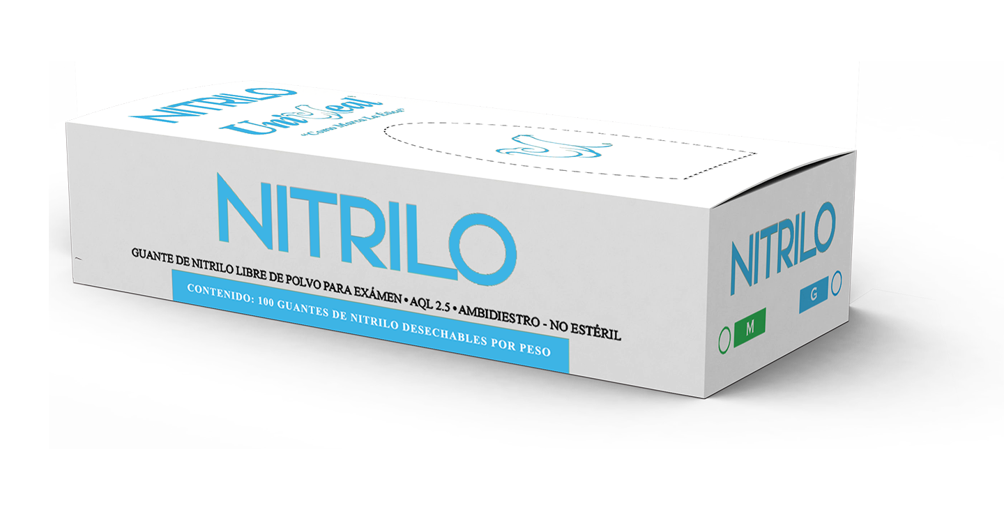 Guante de Nitrilo Uniseal 10C/500pares - Deposito Dental DentalShopMX