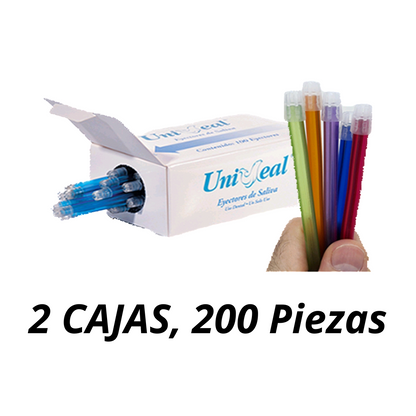 Eyectores Dentales UniSeal 2C/200pz - Deposito Dental DentalShopMX