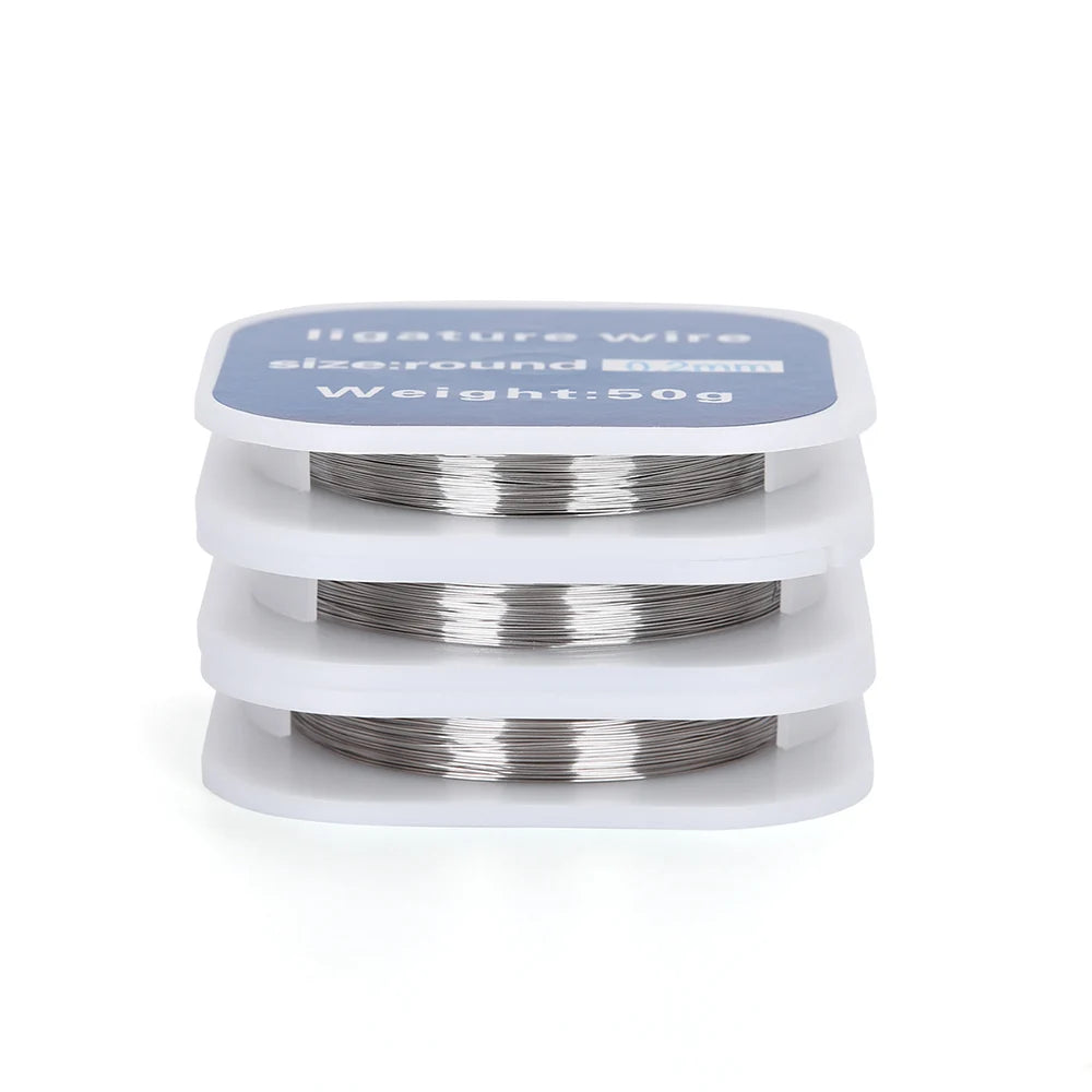 Rollo de Alambre Dental Ortodontico Acero Inoxidable Redondo 0.2-0.3mm 50g - Deposito Dental DentalShopMX