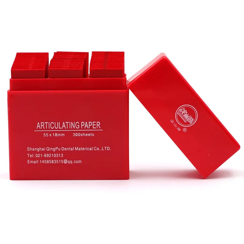 Papel Articular Dental Rojo/Azul 55x18 mm 300 pcs - Deposito Dental DentalShopMX