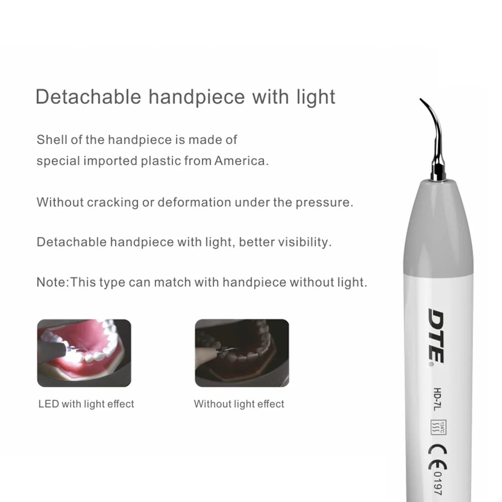 Escariador Dental Ultasonico con LED Woodpecker - Deposito Dental DentalShopMX