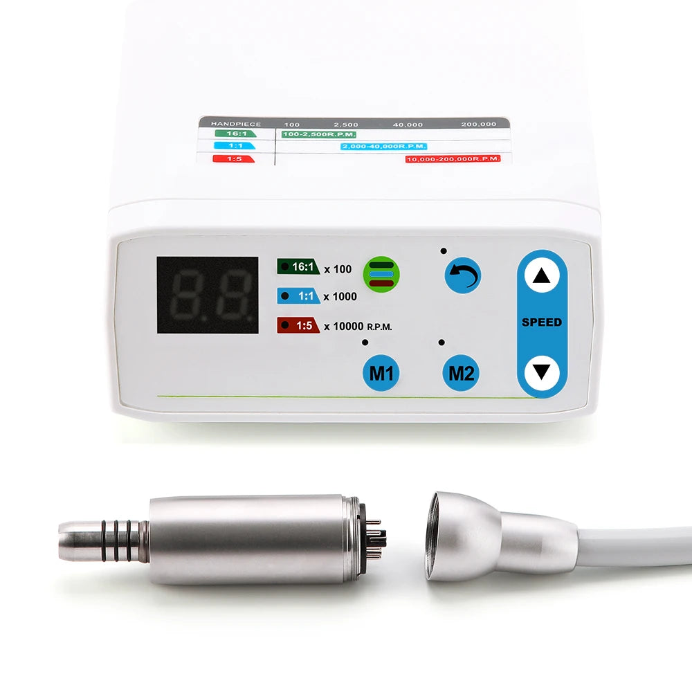 Micromotor Dental Tipo Externo con Dispersión Interna de Agua y LED - Deposito Dental DentalShopMX