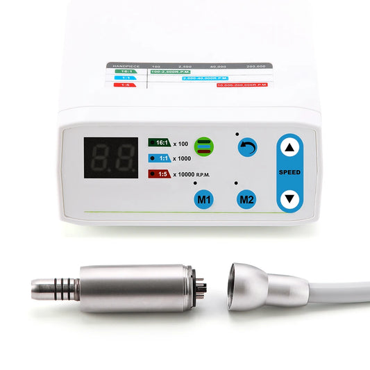 Micromotor Dental Tipo Externo con Dispersión Interna de Agua y LED - Deposito Dental DentalShopMX