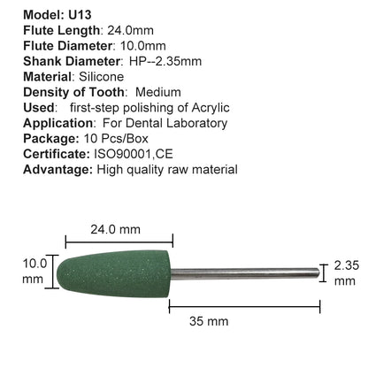 Kit de Corte y Pulido de Acrilico Silicon para Laboratorio Dental - Deposito Dental DentalShopMX