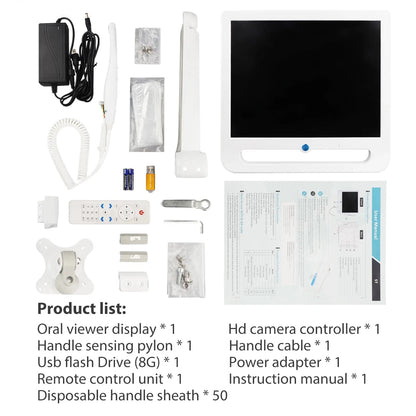 Endoscopio Dental con Monitor LCD 17" Cámara Intraoral Digital con Wifi 18MP