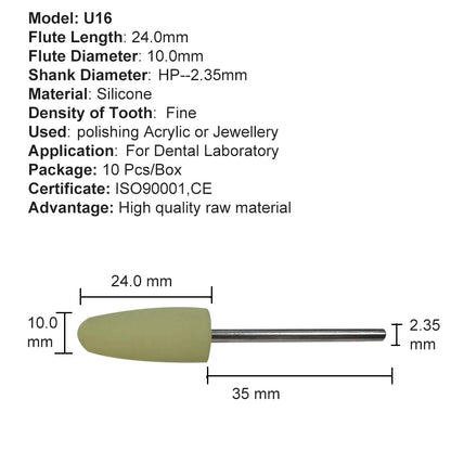 Kit de Corte y Pulido de Acrilico Silicon para Laboratorio Dental - Deposito Dental DentalShopMX