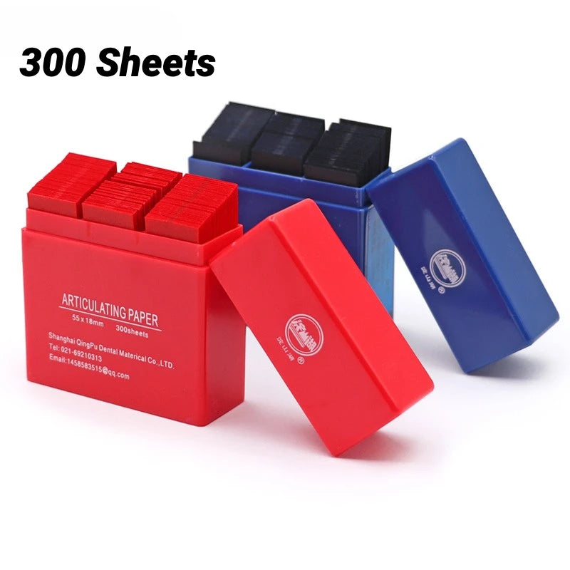 Papel Articular Dental Rojo/Azul 55x18 mm 300 pcs - Deposito Dental DentalShopMX