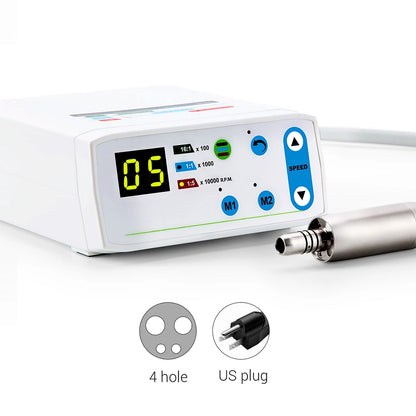 Micromotor Dental Tipo Externo con Dispersión Interna de Agua y LED - Deposito Dental DentalShopMX